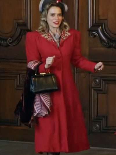 Bethany Joy Lenz A Biltmore Christmas Red Wool Coat