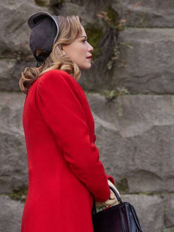 Bethany Joy Lenz A Biltmore Christmas 2023 Red Coat