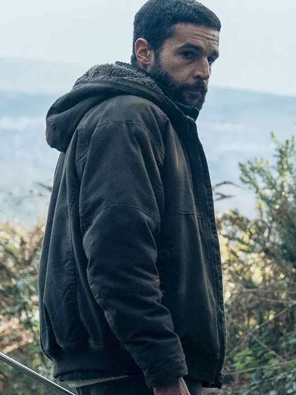 Christopher Abbott Bring Them Down 2025 Grey Cotton Jacket