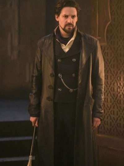 Callum McGowan The Librarians The Next Chapter Black Leather Coat