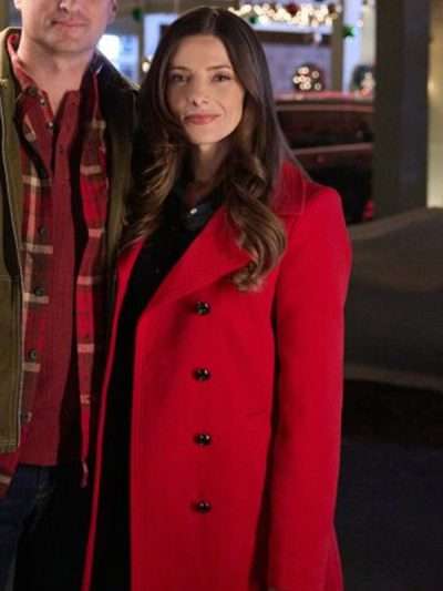 Ashley Greene Deck the Walls 2024 Red Coat