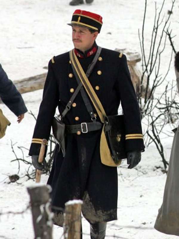 Guillaume Canet Joyeux Noel Black Wool Trench Coat