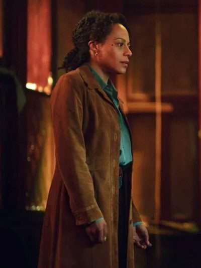 Kat Donovan Missing You 2025 Brown Suede Leather Coat