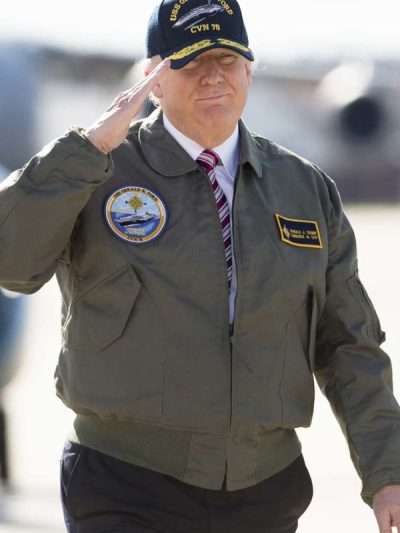 Donald Trump US Navy Green Bomber Jacket
