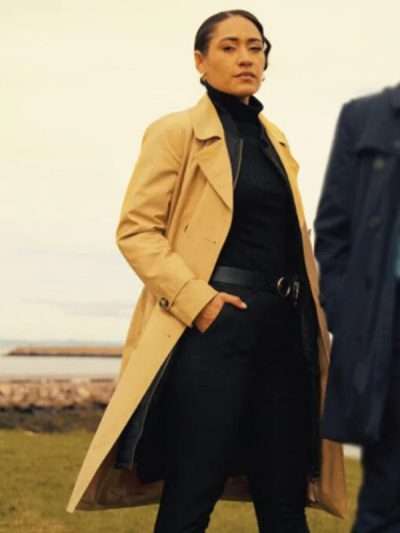Joséphine Jobert Saint-Pierre Beige Trench Coat