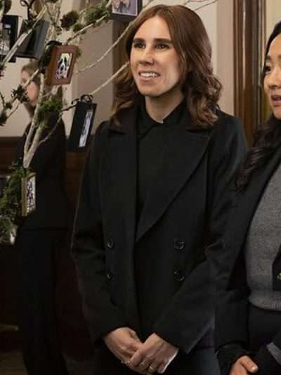 Zosia Mamet Laid 2024 Black Peacoat
