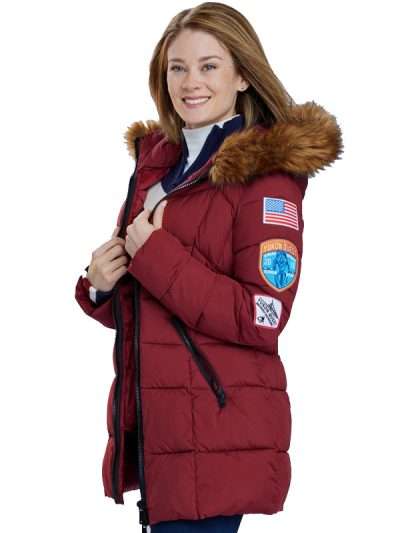Kim Matula The Finnish Line Red Parka Hooded Jacket
