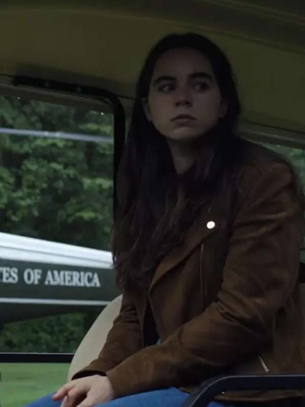Maddie Redfield The Night Agent Brown Leather Jacket