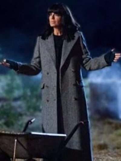 Claudia Winkleman The Traitors UK 2024 Grey Wool Coat