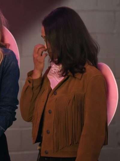 Kaia Bryant Virgin River 2024 Brown Fringe Leather Jacket