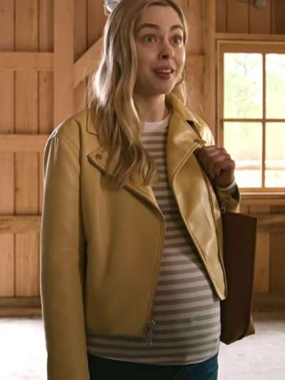 Sarah Dugdale Virgin River S06 Yellow Leather Jacket