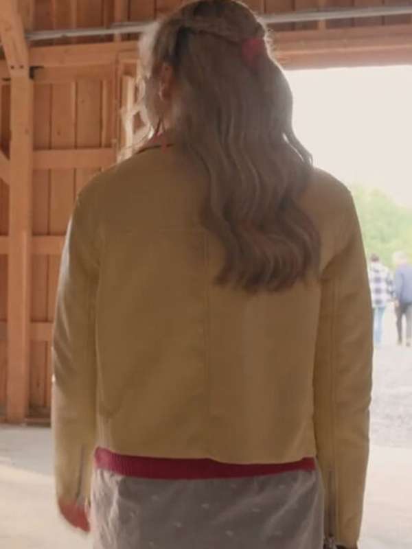 Sarah Dugdale Virgin River Yellow Leather Jacket
