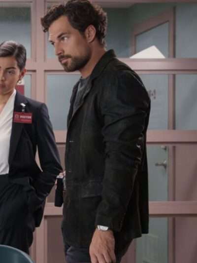 Cole Ellis Wild Cards 2024 Black Leather Blazer Jacket