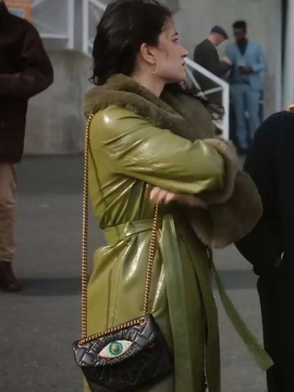 Becka Garvey Bad Sisters S02 Green Shearling Coat
