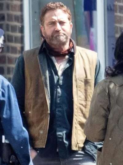 Gerard Butler Greenland Migration 2025 Brown Vest