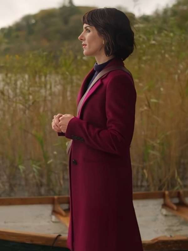 Shenae Grimes-Beech Love Of The Irish Burgundy Trench Coat