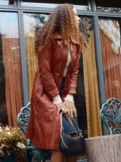Stacey Embalo Missing You S01 Brown Leather Coat