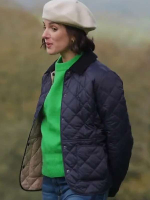Shenae Grimes-Beech Love Of The Irish 2025 Blue Quilted Jacket