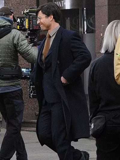 Glen Powell The Running Man 2025 Wool Trench Coat