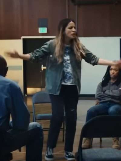 Natalie Morales My Dead Friend Zoe 2025 Grey Cotton Jacket
