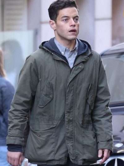 Rami Malek The Amateur 2025 Green Jacket