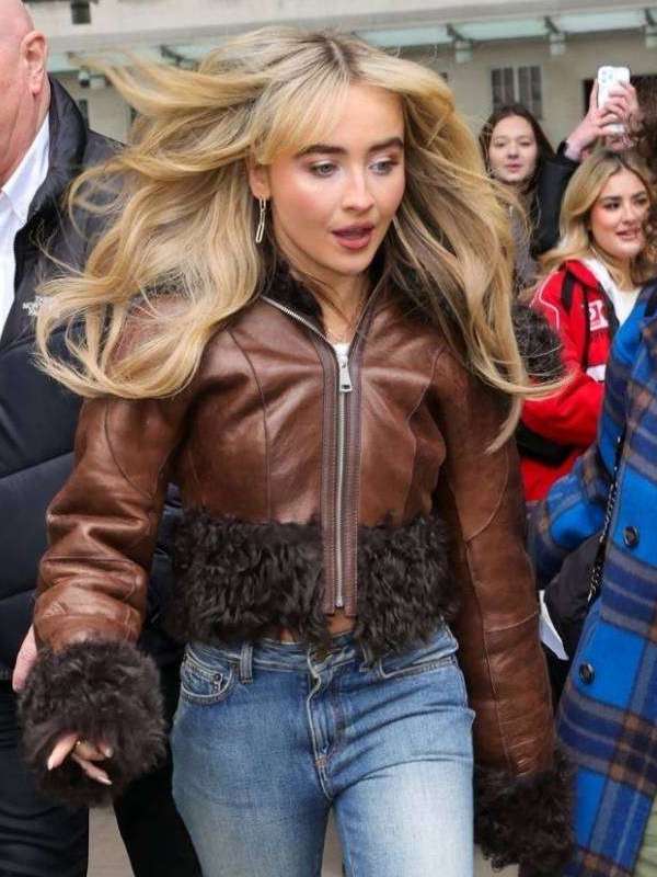BBC Radio 1 Sabrina Carpenter Leather Jacket