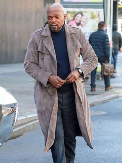 Samuel L. Jackson Shaft 2019 Grey Duster Coat