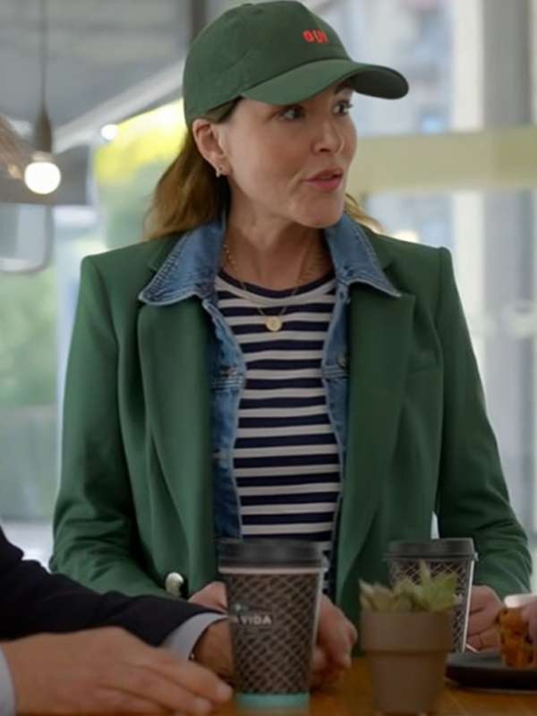 Christa Miller Shrinking 2024 Green Blazer