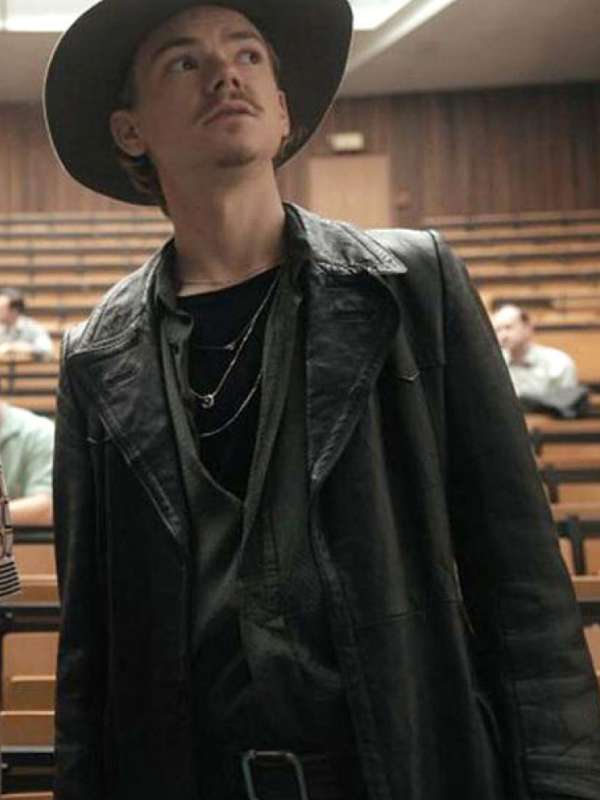 Benny Watts The Queen's Gambit Black Leather Coat
