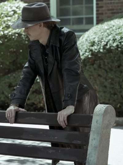 The Queen's Gambit S01 Benny Watts Black Leather Coat