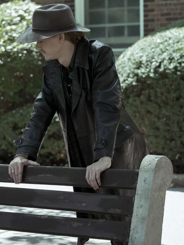 The Queen's Gambit S01 Benny Watts Black Leather Coat