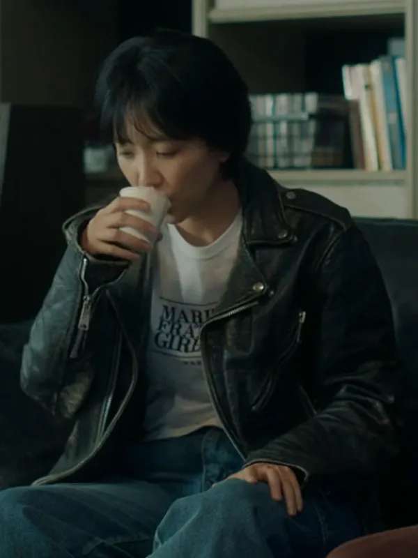 Jeong Si-Jeong The Trunk 2024 Black Leather Jacket