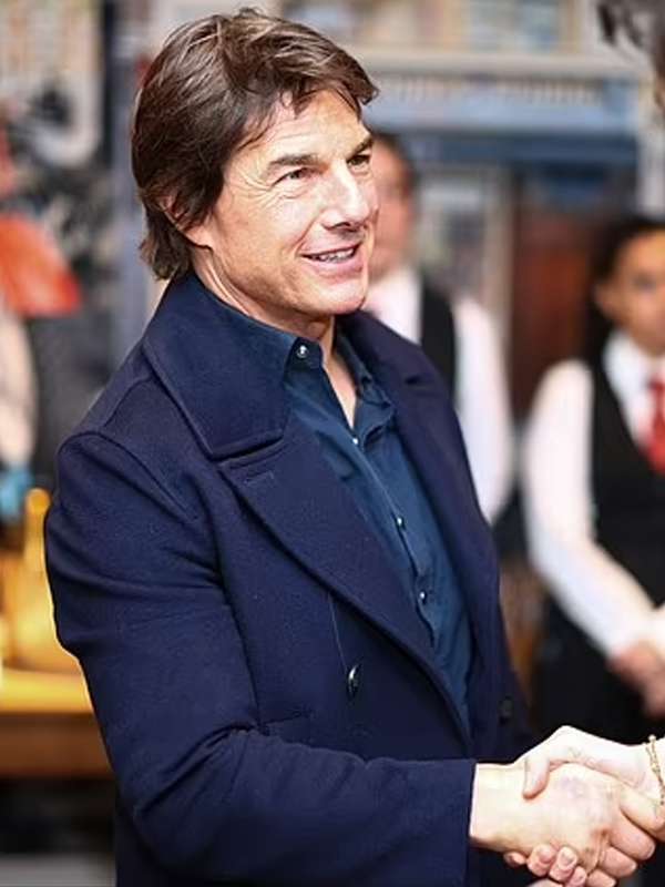 Tom Cruise A Complete Unknown 2024 Blue Wool Coat