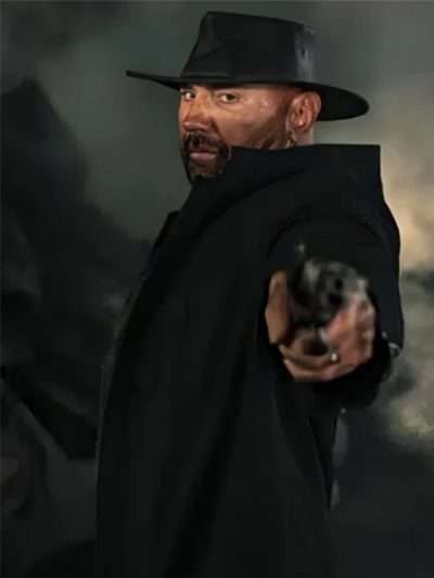 Dave Bautista In the Lost Lands 2025 Black Trench Coat