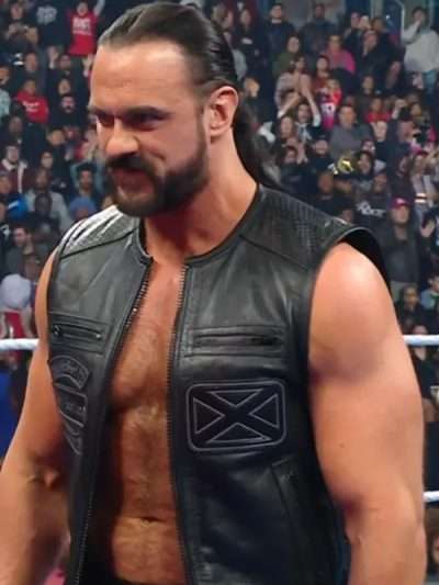Drew Mcintyre Black Leather Vest