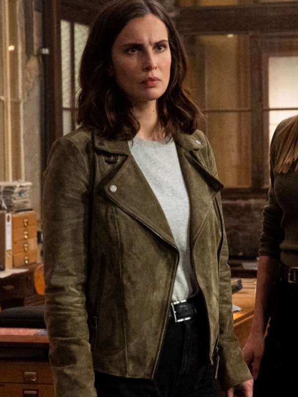 Jamie Kellett FBI International S02 Suede Biker Jacket
