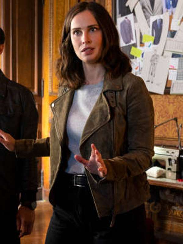 Jamie Kellett FBI International Brown Suede Leather Jacket