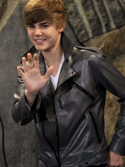 Grey Leather Justin Bieber Jacket