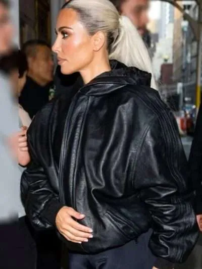 Kim Kardashian 2022 Oversized Bomber Jacket