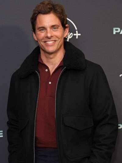 James Marsden Paradise S01 Premiere Black Fur Bomber Jacket