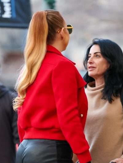 Singer Mariah Carey Street Style Wool Jacket