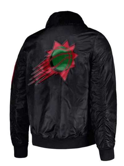 NBA Basketball Team Black Phoenix Suns Rretro Jacket