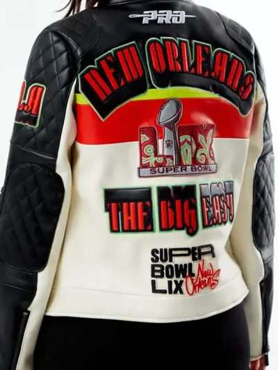 New Orleans LIX Super Bowl Leather Jacket