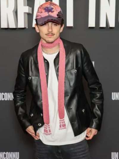 Timothée Chalamet A Complete Unknown Genuine Black Leather Jacket