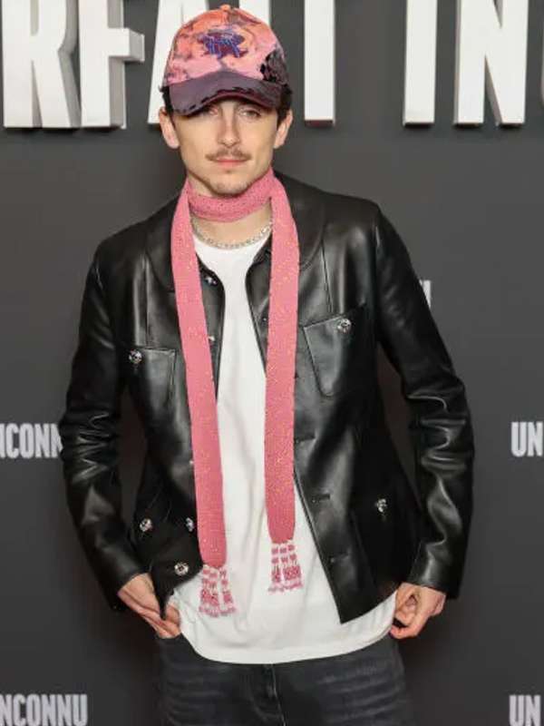Timothée Chalamet A Complete Unknown Genuine Black Leather Jacket