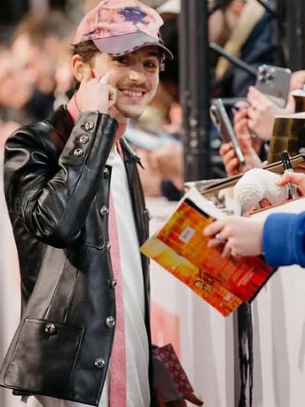 Timothée Chalamet A Complete Unknown Black Leather Jacket