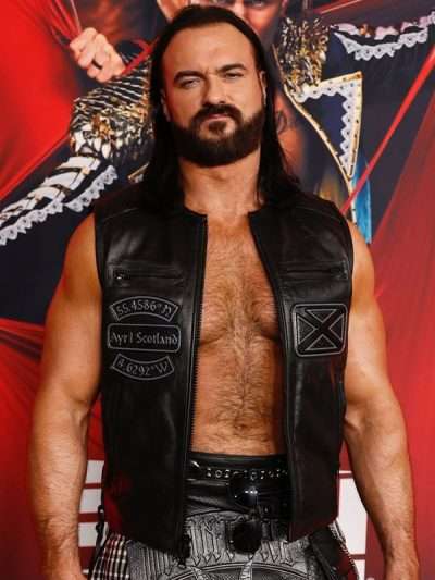 Drew Mcintyre Motorcycle Leather Vest
