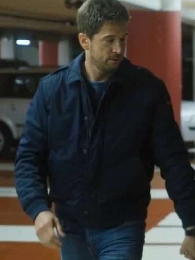 Guillaume Canet Ad Vitam 2025 Blue Bomber Jacket