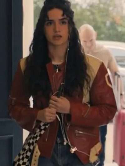 Asha Banks My Fault London 2025 Red Leather Jacket