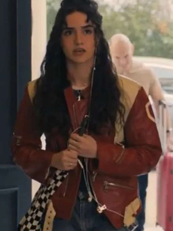 Asha Banks My Fault London 2025 Red Leather Jacket